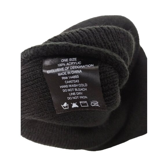 USA Dollar Sign Money Black Gold Beanie Skull Cap Toque Mens Style Street Wear - Picture 3 of 3
